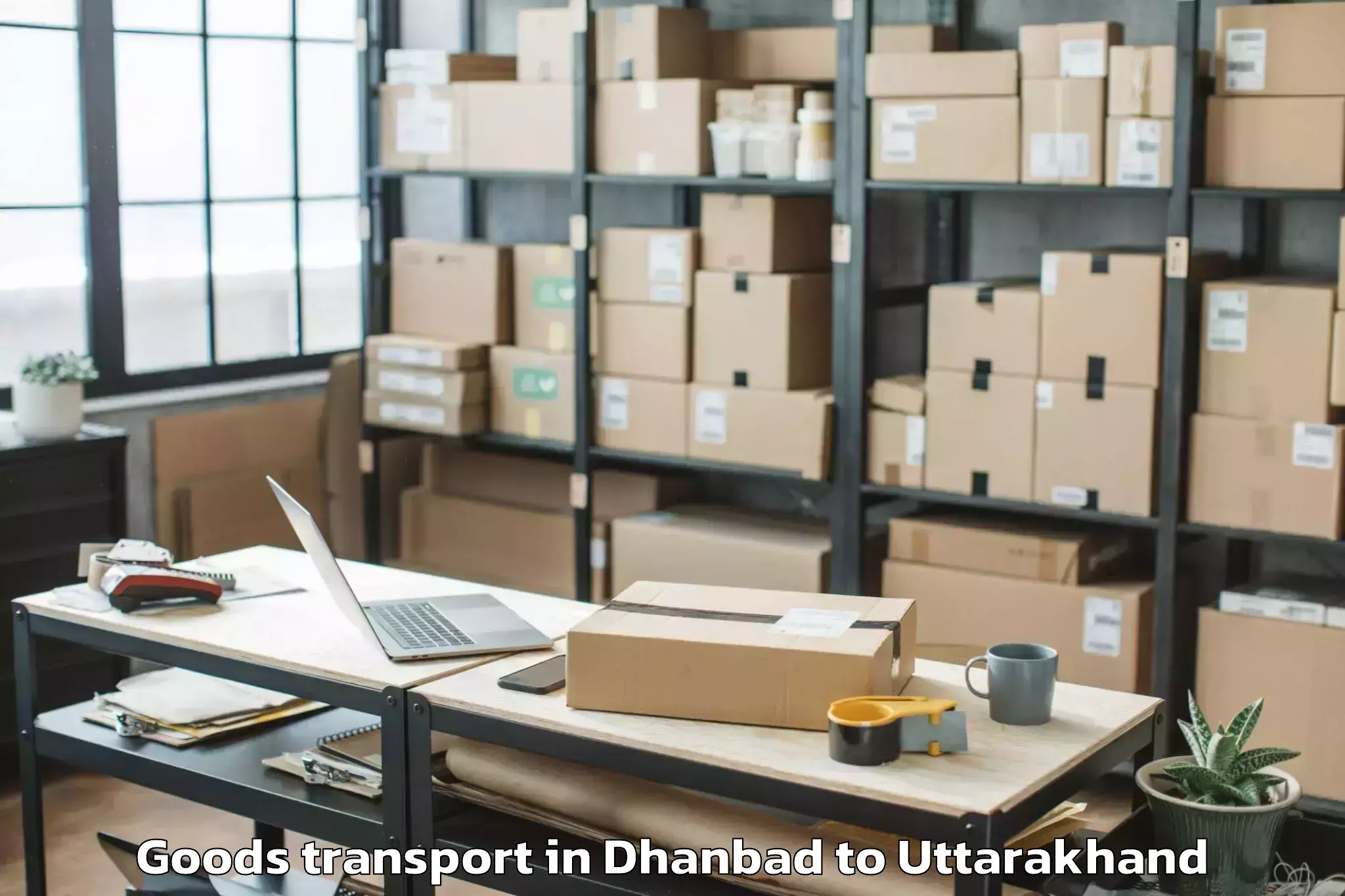 Top Dhanbad to Kichha Goods Transport Available